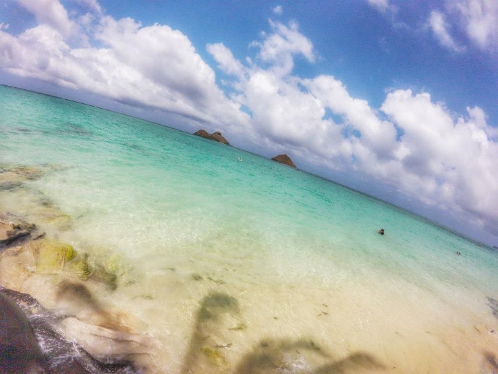 This was my favorite beach. There was no sand, but who needs it? you might wanna check out Kailua Beach as well.