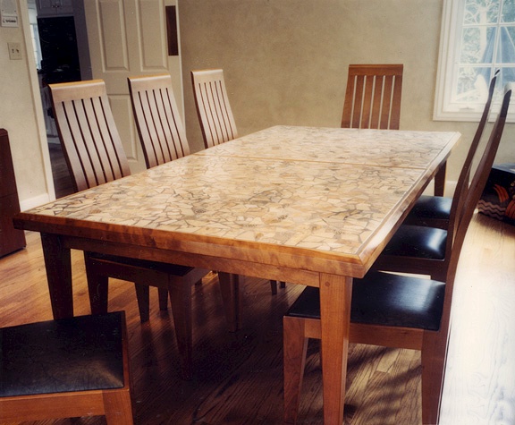 Tile-Inlaid Table