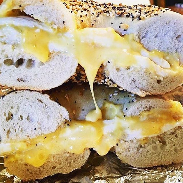 The cheesier the breakfast sandwich, the better it is!

#bagels #NYC #breakfast #Morning #coffee #BAEgoals #yummy #yum #creamcheese #butter #bacon #eggs #foodporn #Brooklyn  #catering