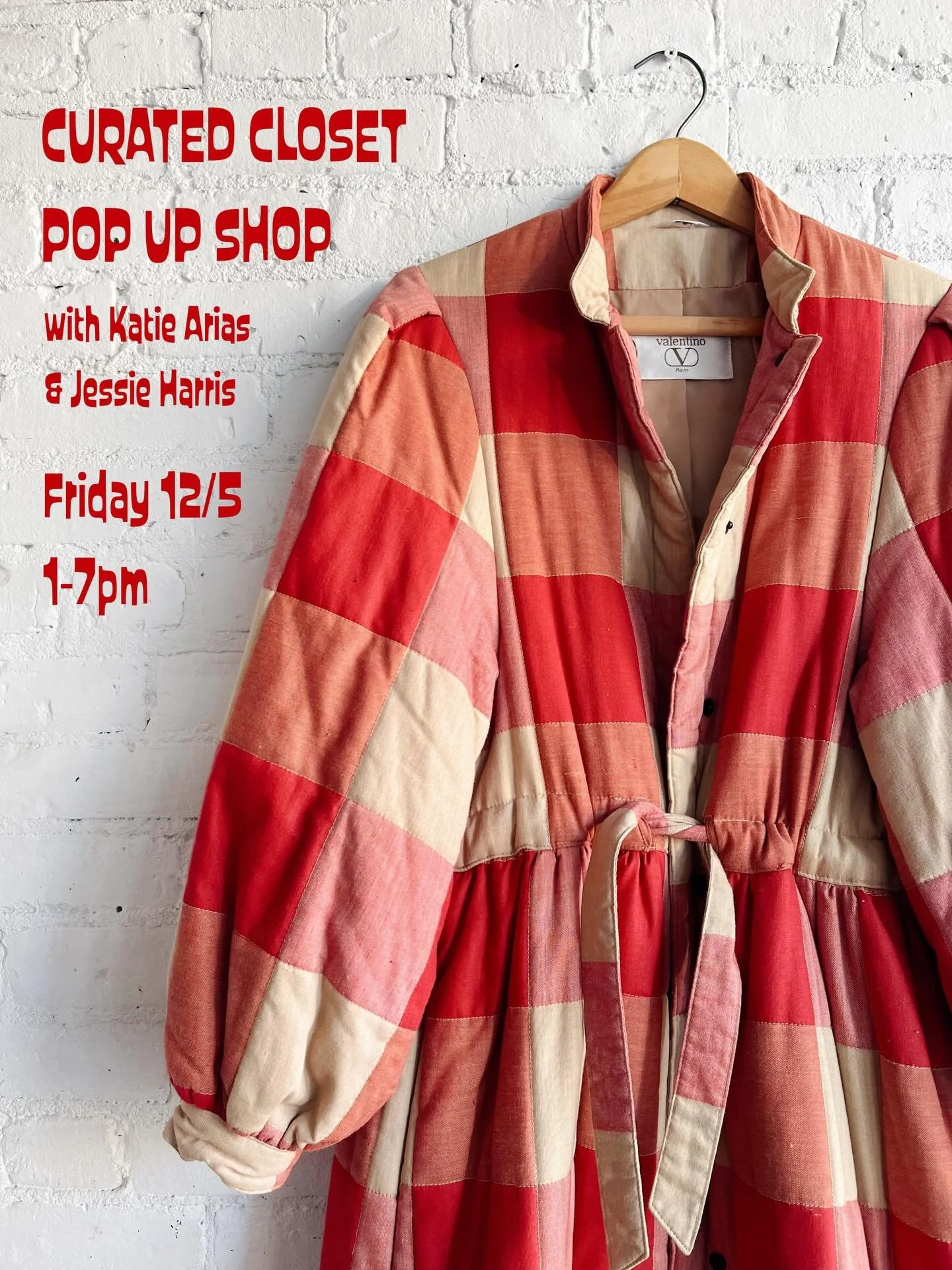 Katie Arias (@calico_bonnet) and I (@mrsjessieleanor) have been quietly collecting vintage, pre-loved and new pieces for years, and we&rsquo;re so very excited to share our curated closets with you!

Shop &amp; sip with us on Friday, December 5th at 