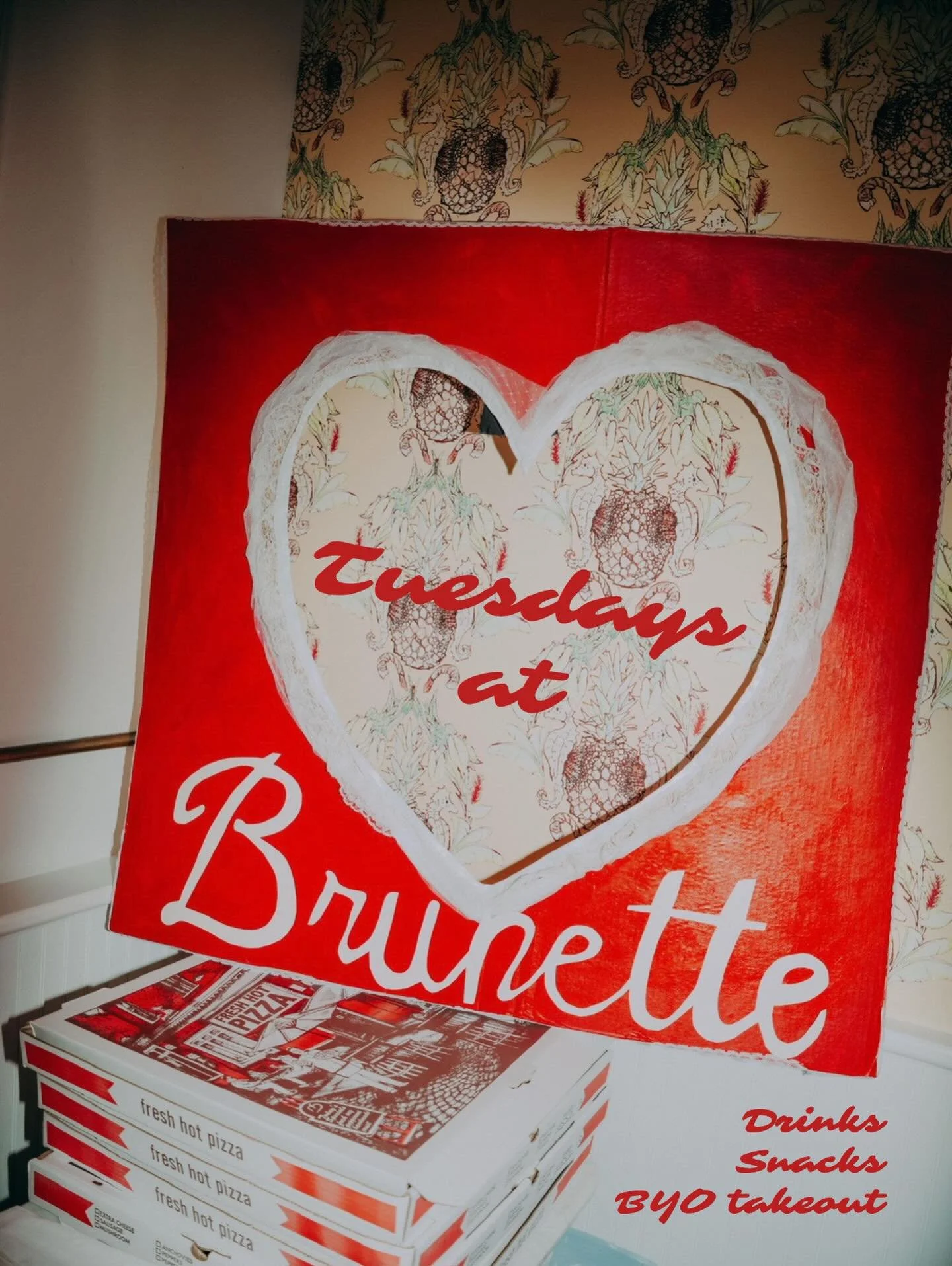 I&rsquo;m here most Tuesdays with a lil snack menu, delightful wines, cold beer, and good tunes. You&rsquo;re welcome to bring your own takeout and I encourage you to bring some friends. There&rsquo;s an electric $8 ros&eacute; and a couple pack of c