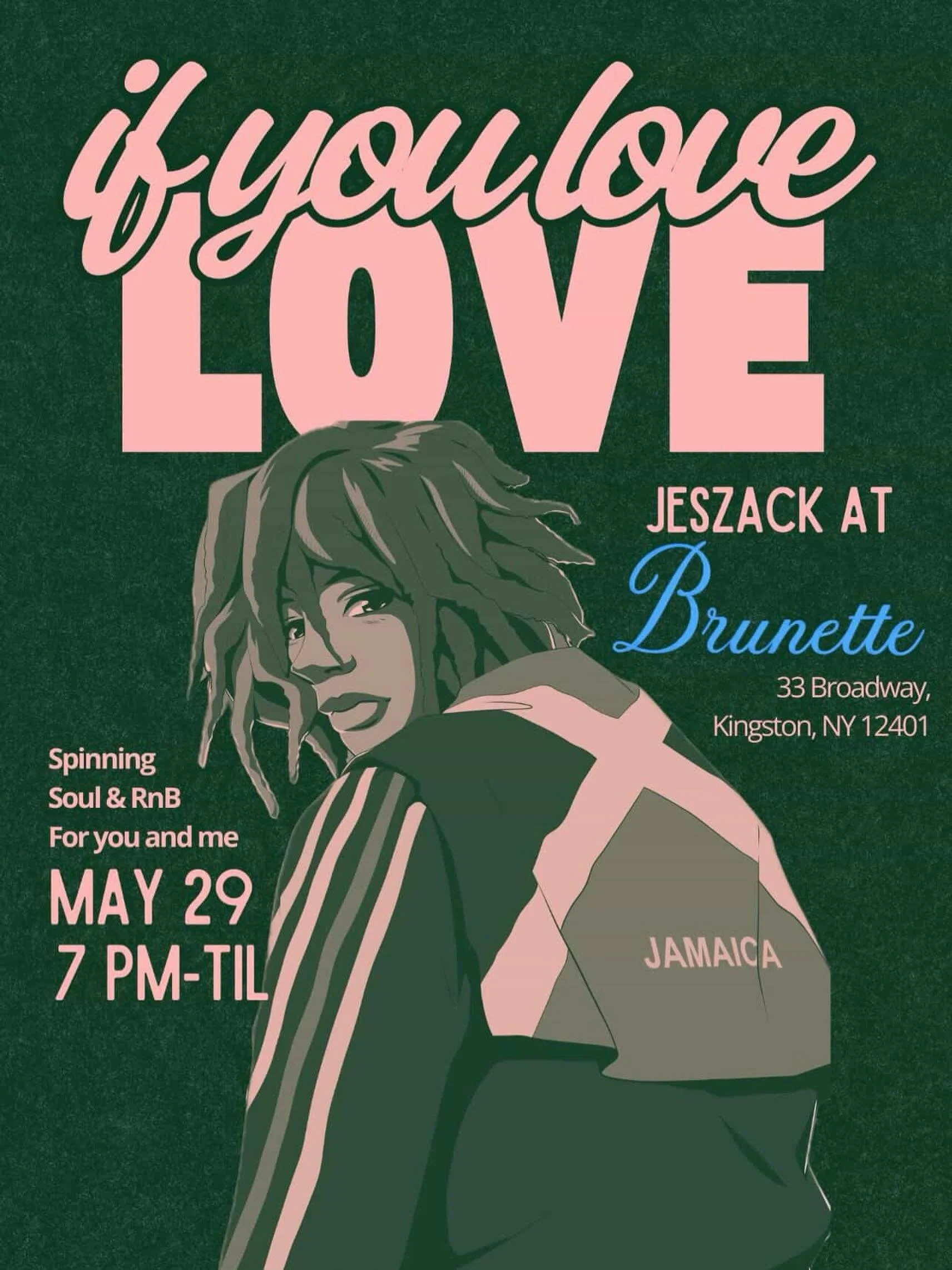 If you love love, and a whole lot of soul and RnB, come hang with DJ @jeszack on Friday 5/29 right here at Brunette 🩵

May 29th also happens to be Max (@mbwick) &amp; Jessie&rsquo;s (@momnotsomm) 10 year wedding anniversary! Let&rsquo;s raise a glas