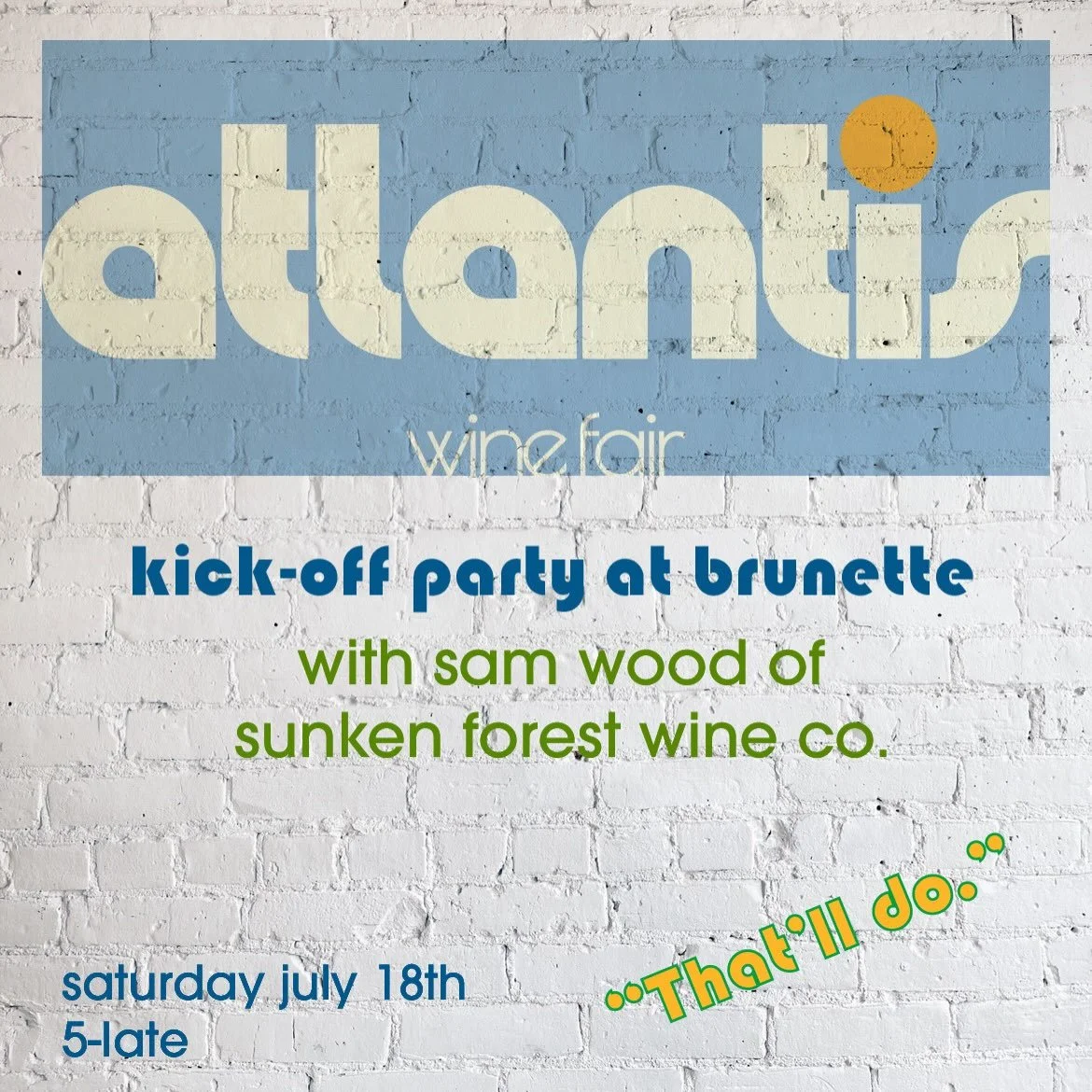 We&rsquo;re throwing a lil party to kick-off @mortoncharlemagne&rsquo;s @atlantiswinefair! @sam.woodjr will be pouring that Long Island good good, and @mbwick will keep you happily fed. All are welcome! 

Kick-Off Party
Sat 7/18, 5pm
33 Broadway
King