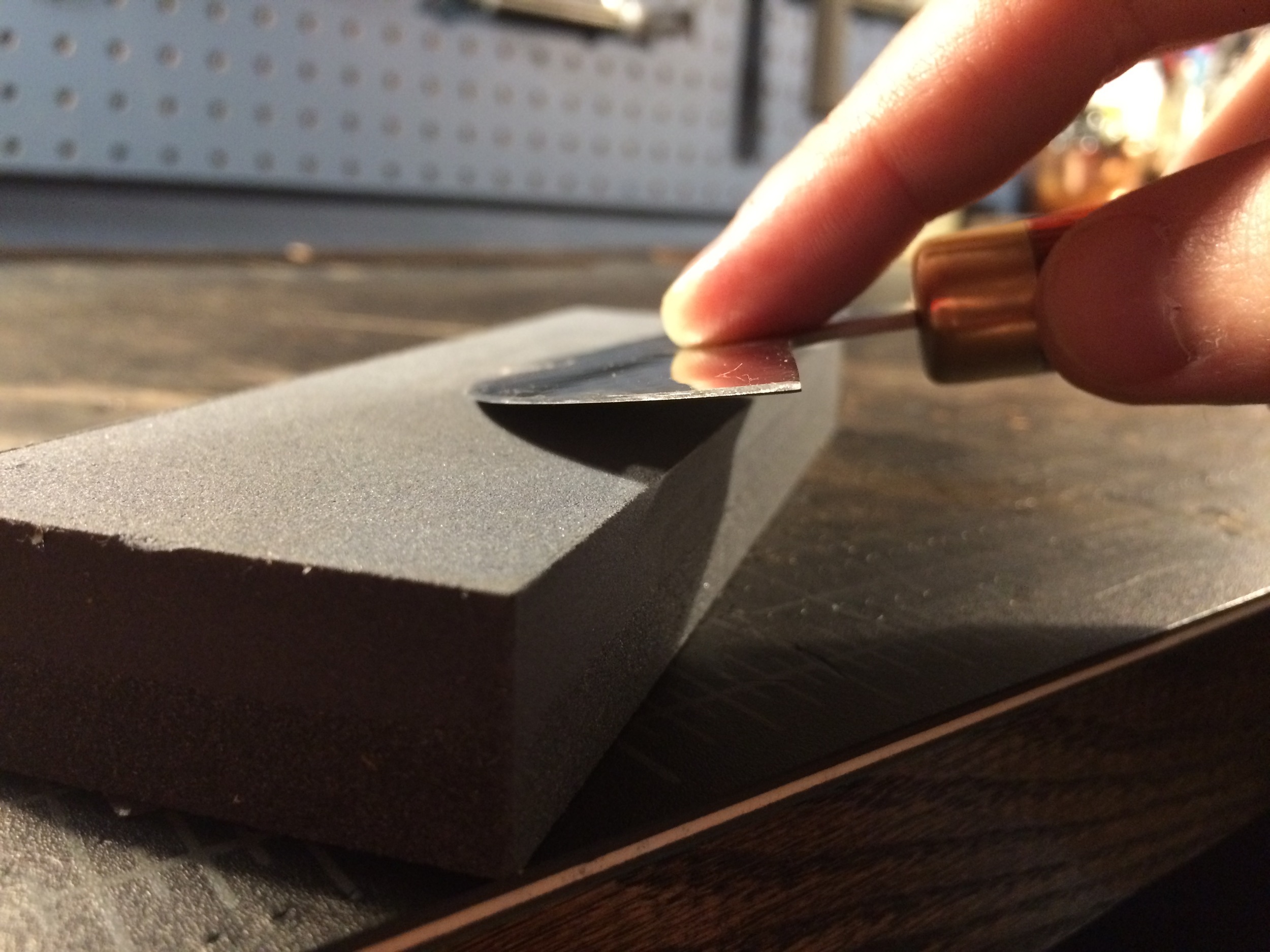 Sharpening your Head/Round Knife — Gold Bark Leather
