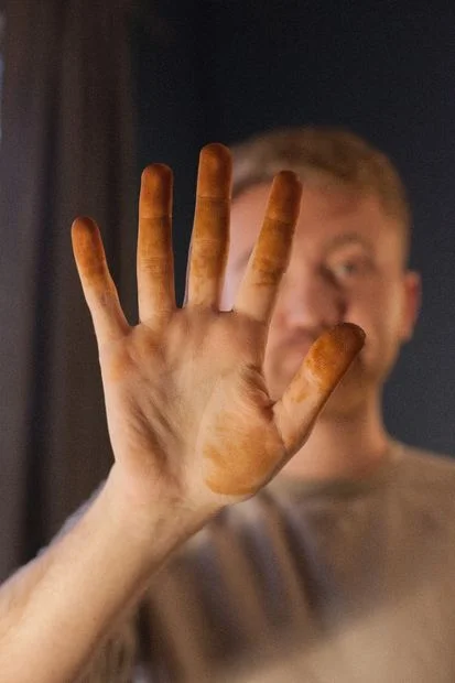 This is what your hands will look like if you don't put on gloves. People will look at your weird. 