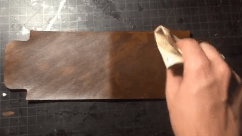 Buffing the finish with a cloth once it has dried.