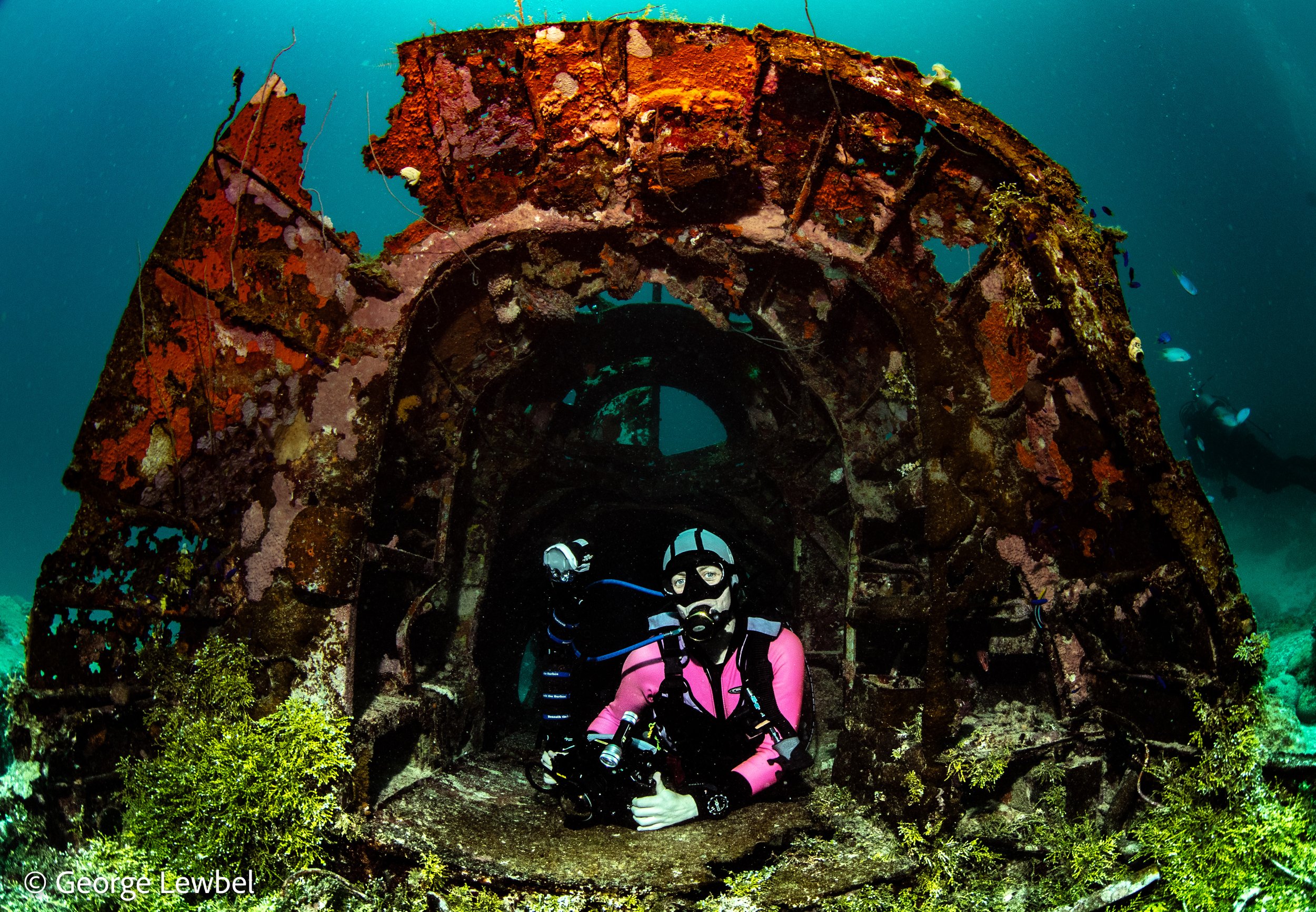Model: Hannah Lewbel, Truk Lagoon. Photo copyright George Lewbel