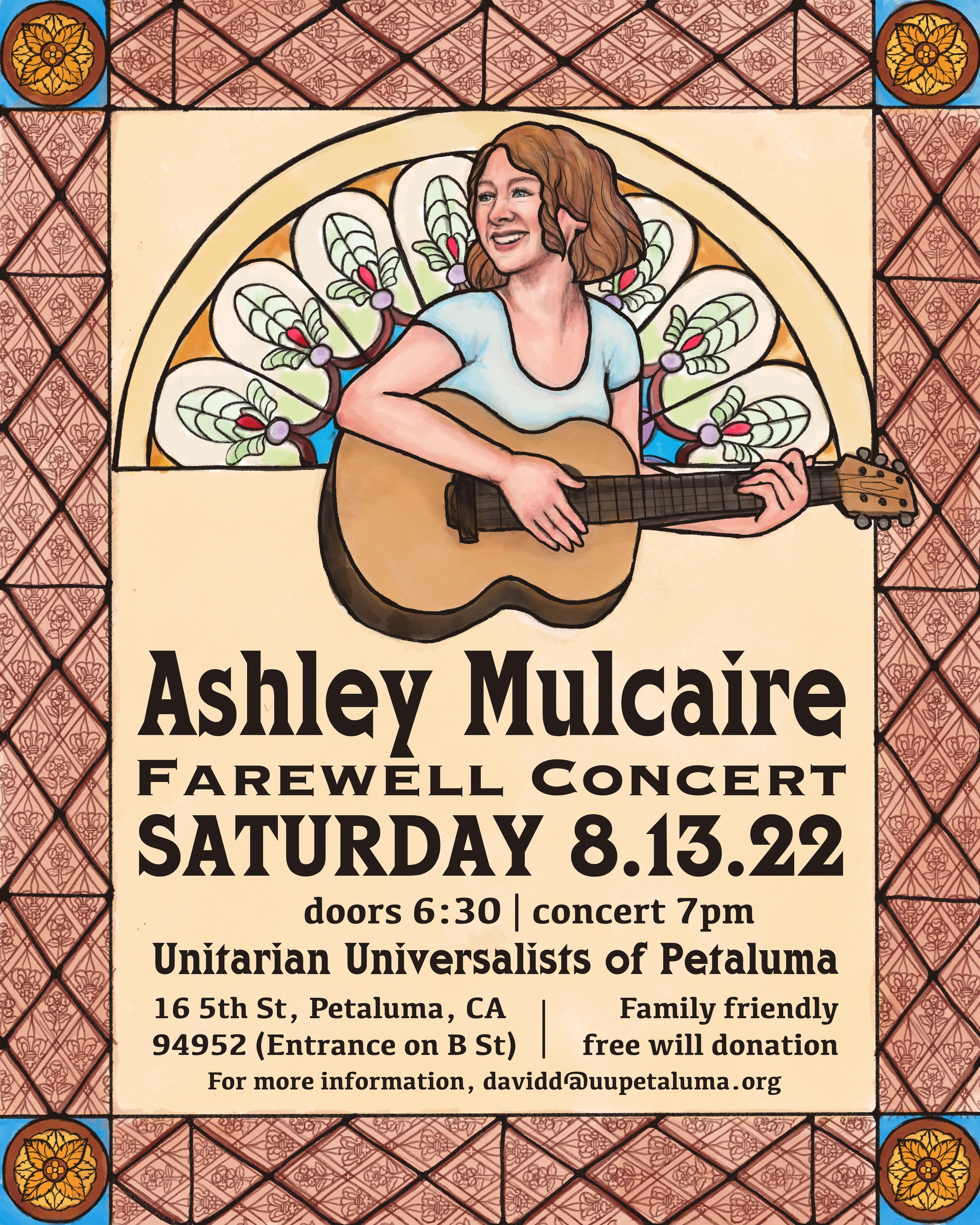Ashley Mulcaire Farewell Concert Poster