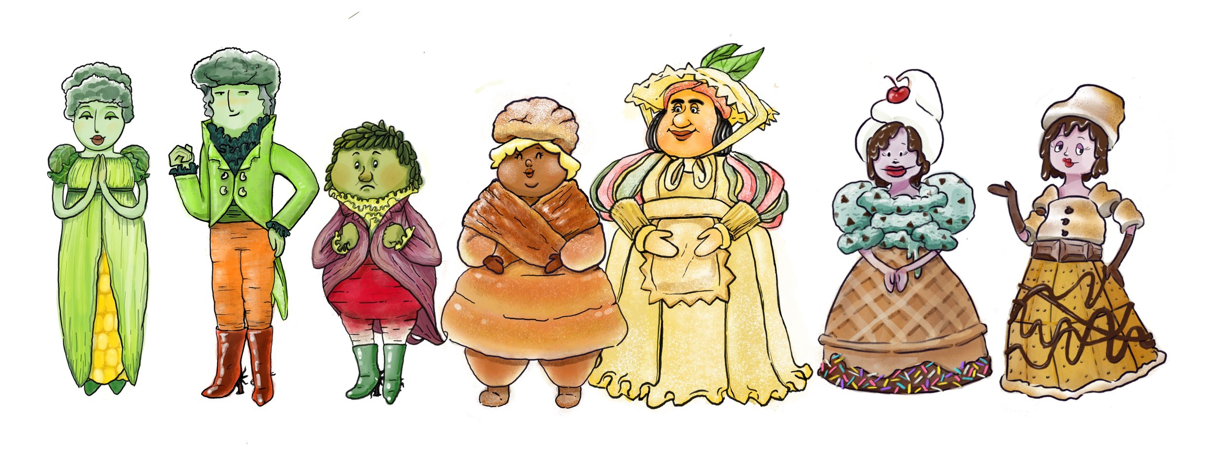 Harvest Folk Character Design Concept Art 