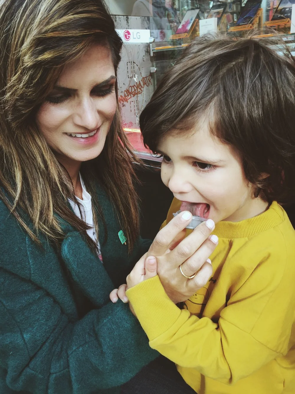 waiting for ice cream