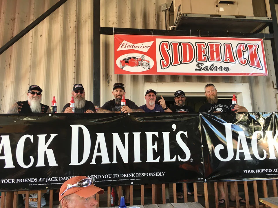 Some of the boys having a cold bevvy at the Sidehack Saloon. Handsome bunch, aren’t they!