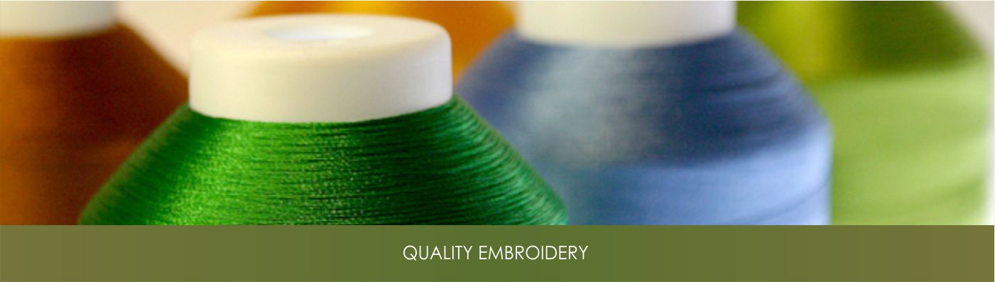 Quality embroidery using top of the line equipment and technology.