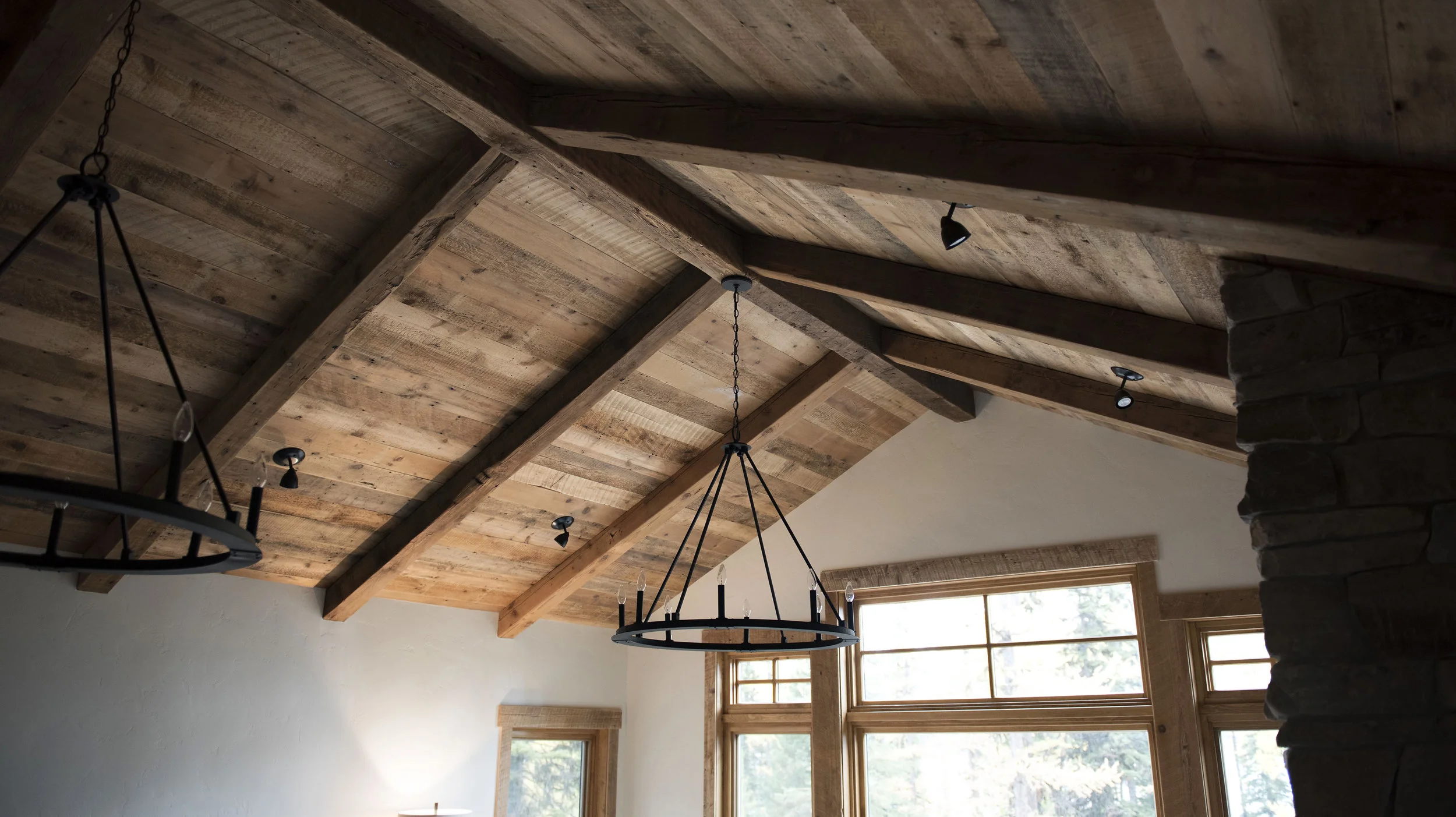 Reclaimed Ceiling Paneling & Beams