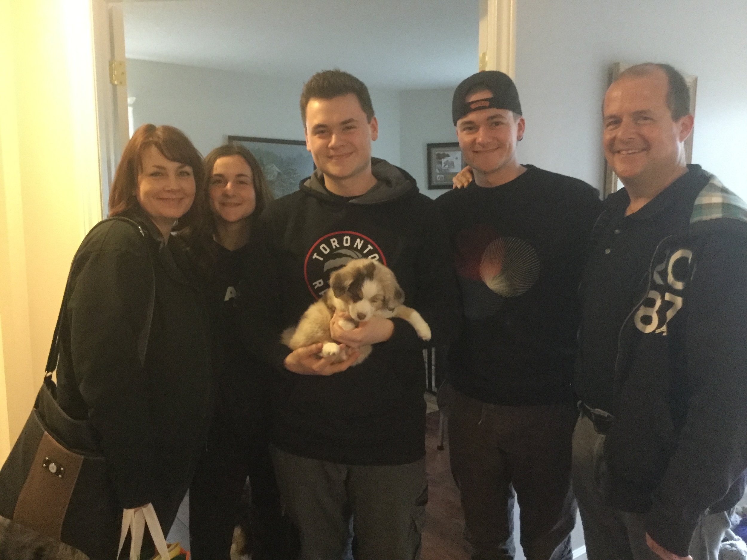 Katz Family and their new puppy Nova, enjoy your little girl.