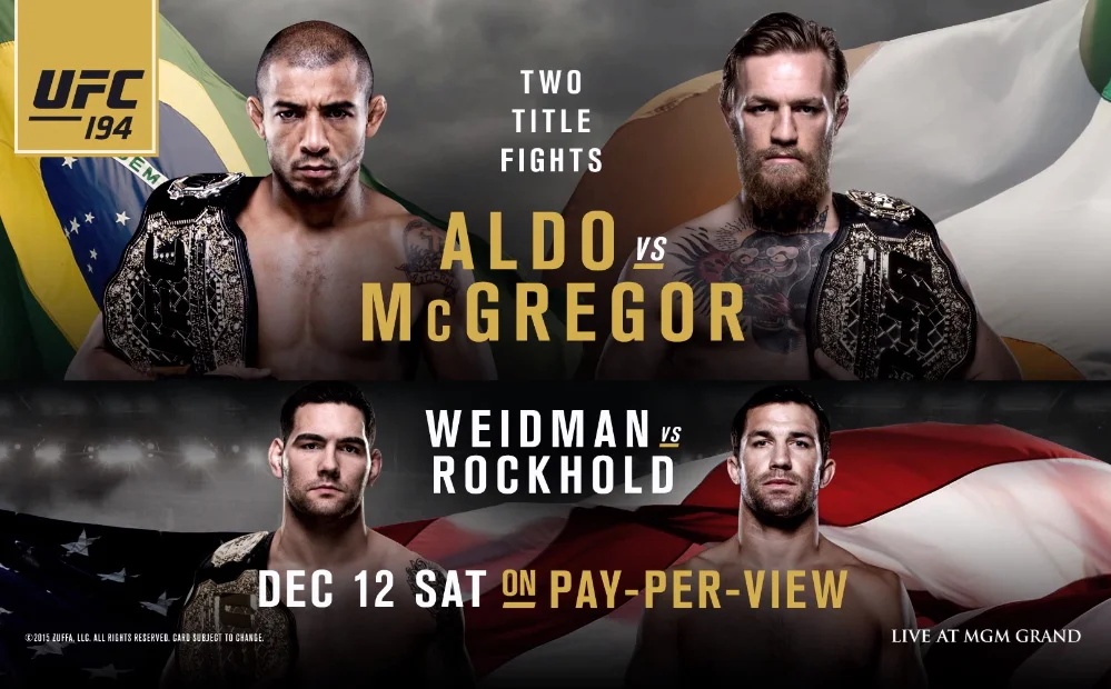UFC 194 - Resultater