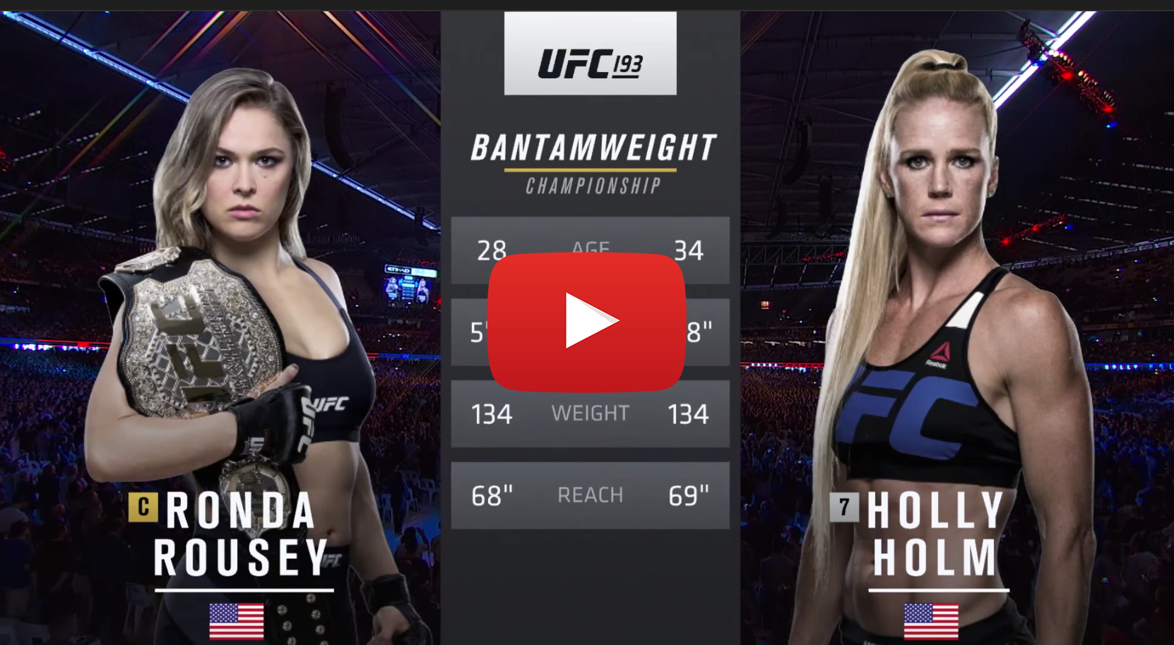 UFC 196 Free Fight: Holly Holm vs Ronda Rousey