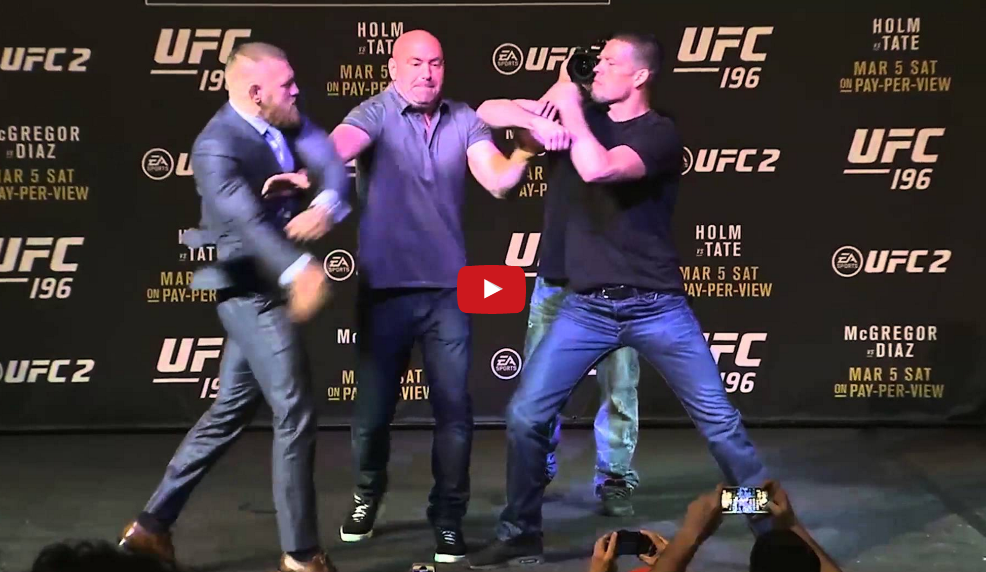 Nesten slagsmål mellom McGregor og Diaz på pressekonferanse