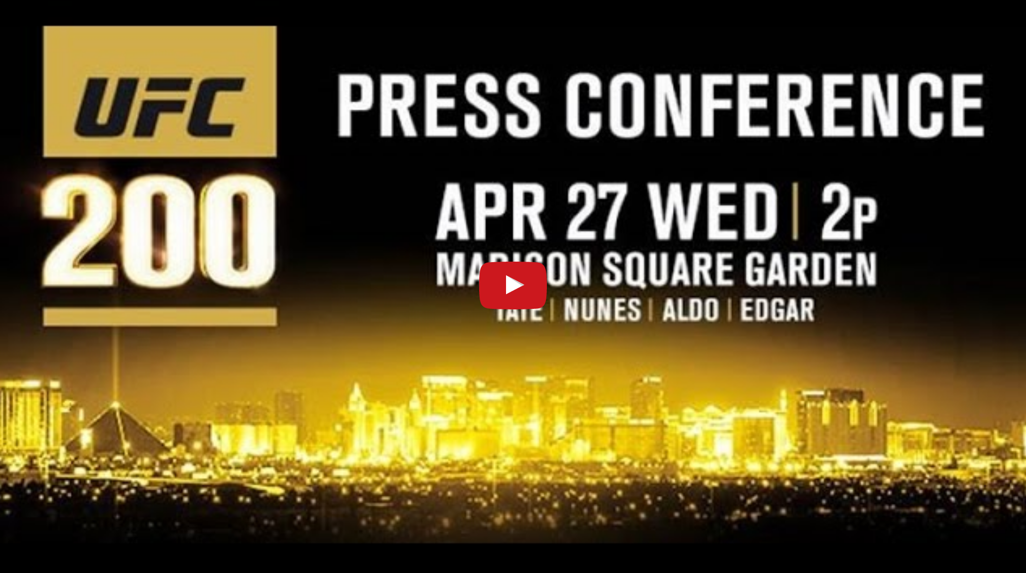 UFC 200 Presser - Live klokken 20:00