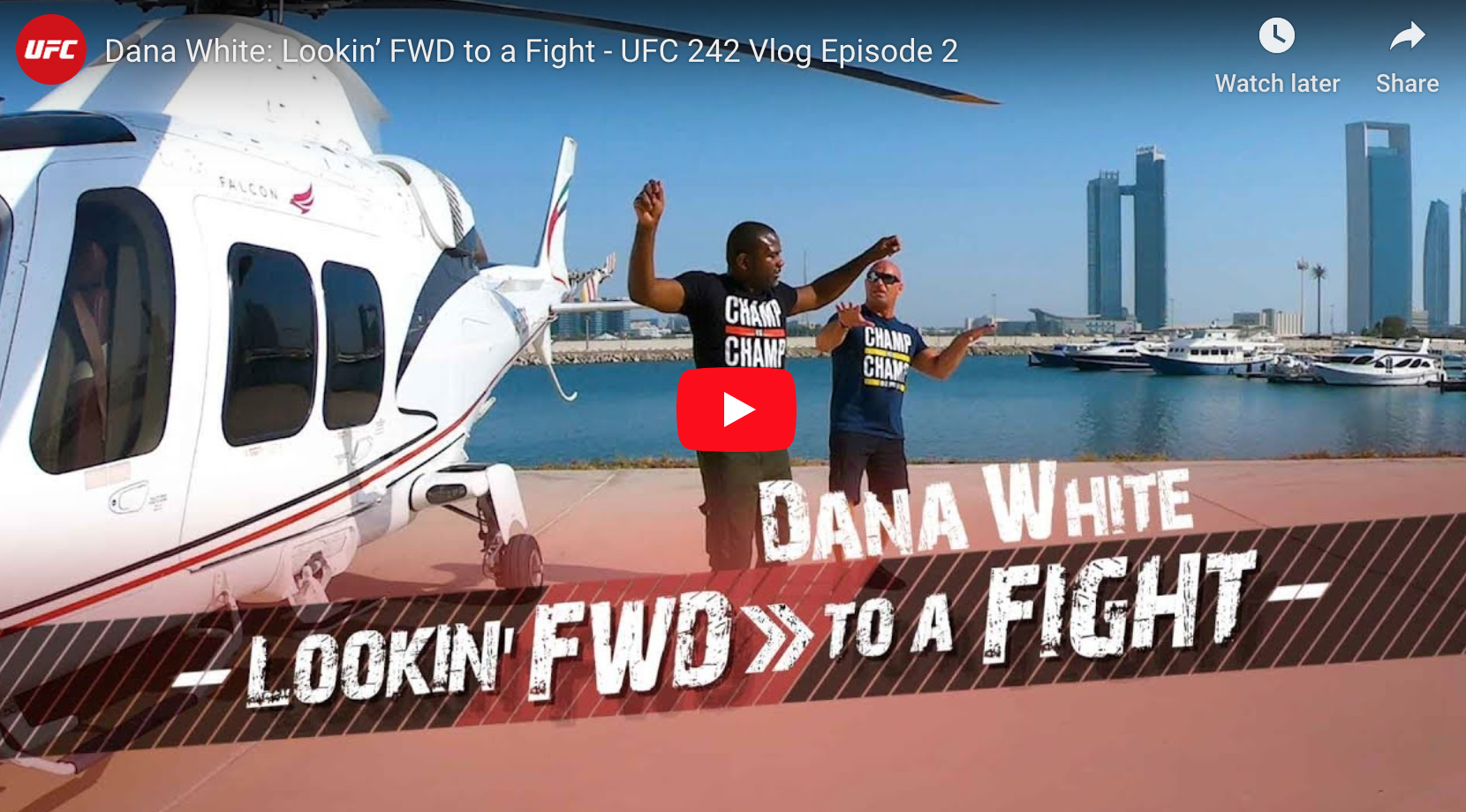 Dana White UFC 242 Vlog Episode 2