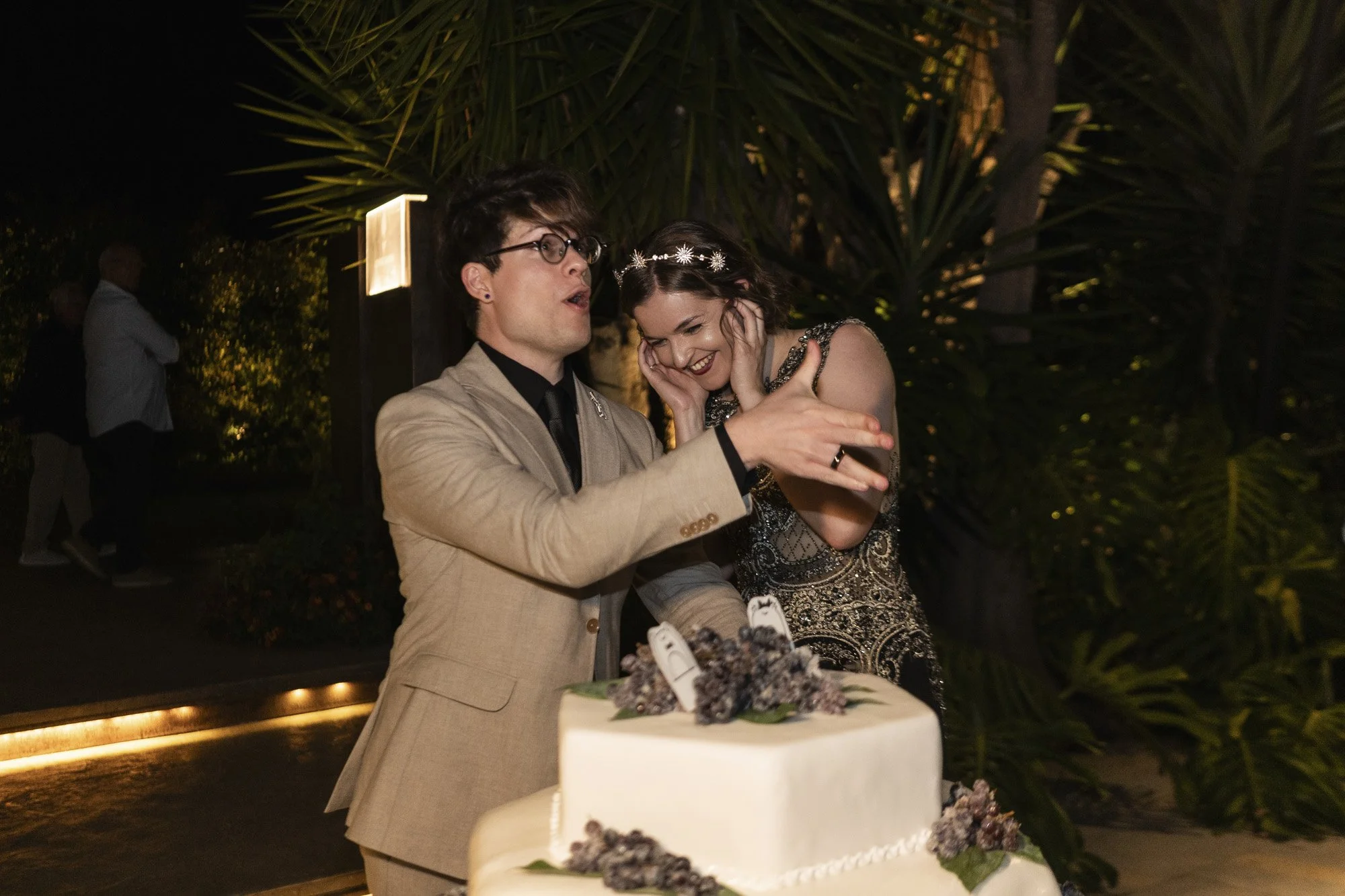 happy couple in Marsala, just married with intimate ceremony
