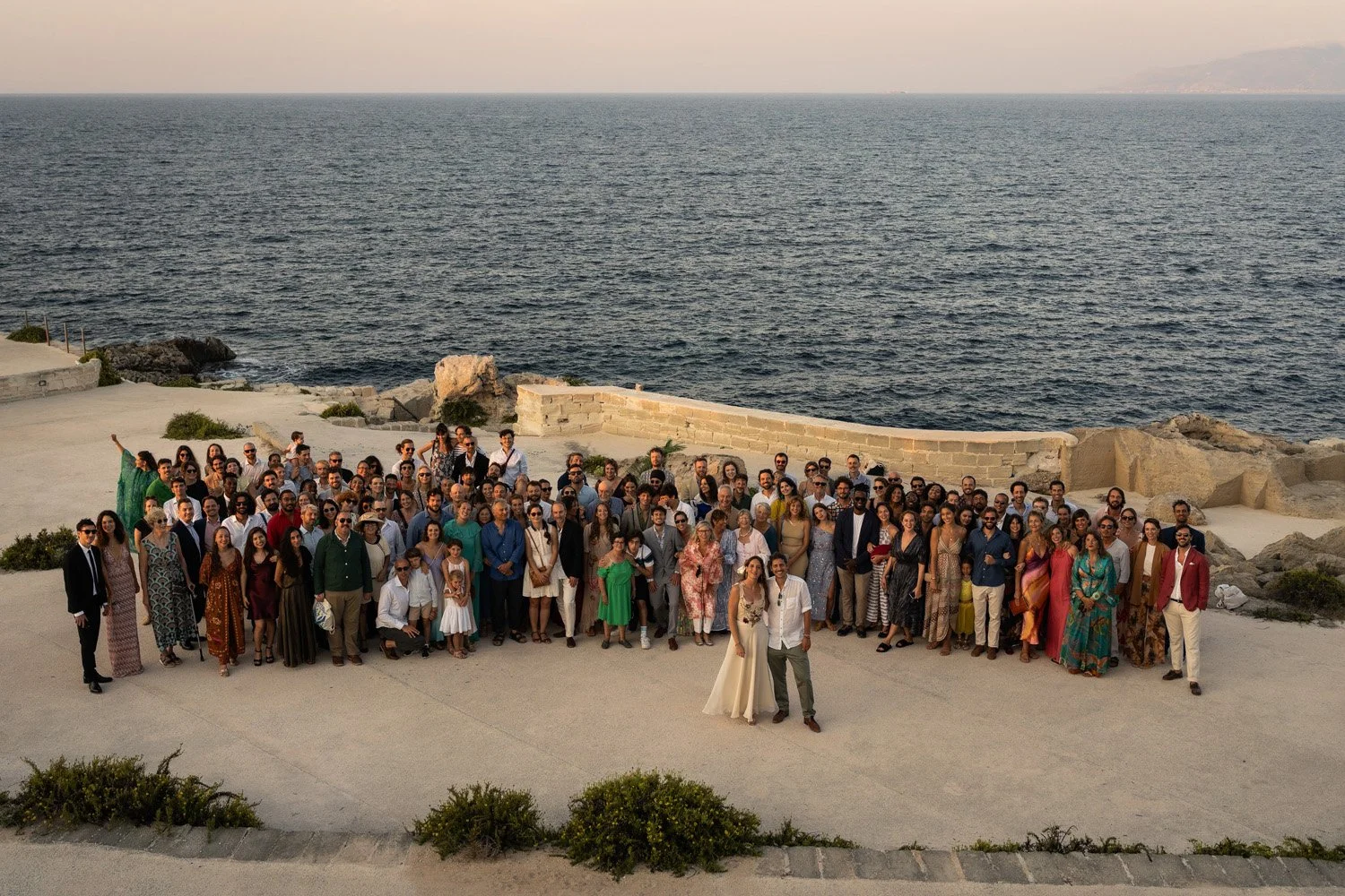 group photo wedding favignana 