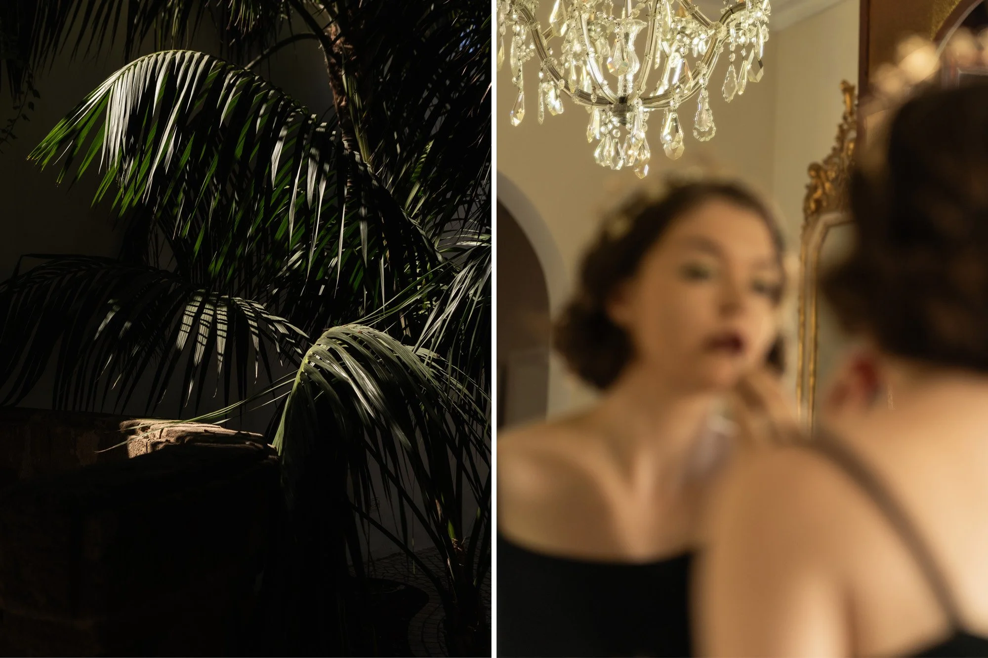 bride getting ready in Sicily light atmosphere