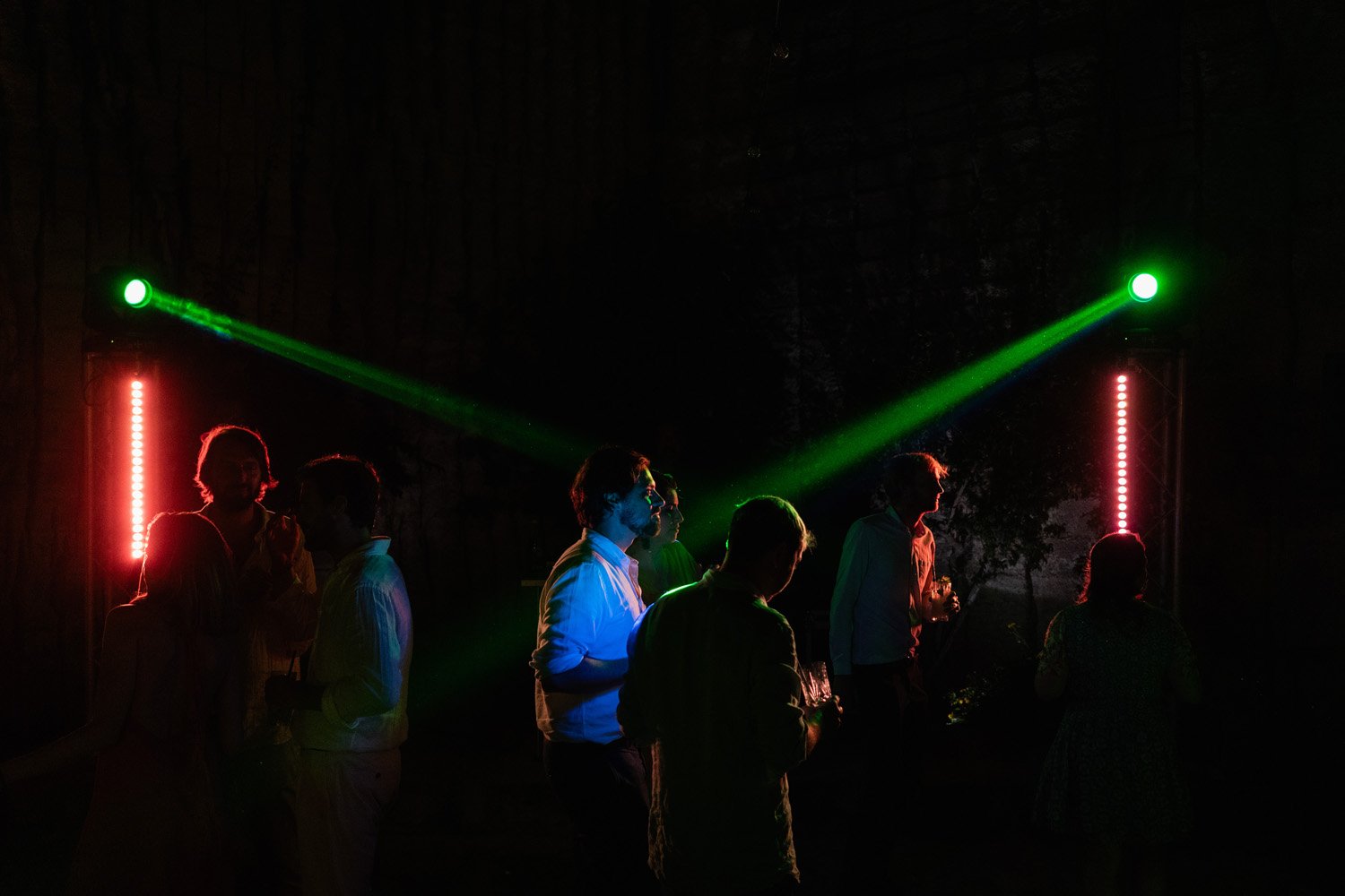 night wedding in hotel delle cave favignana, dancing guests