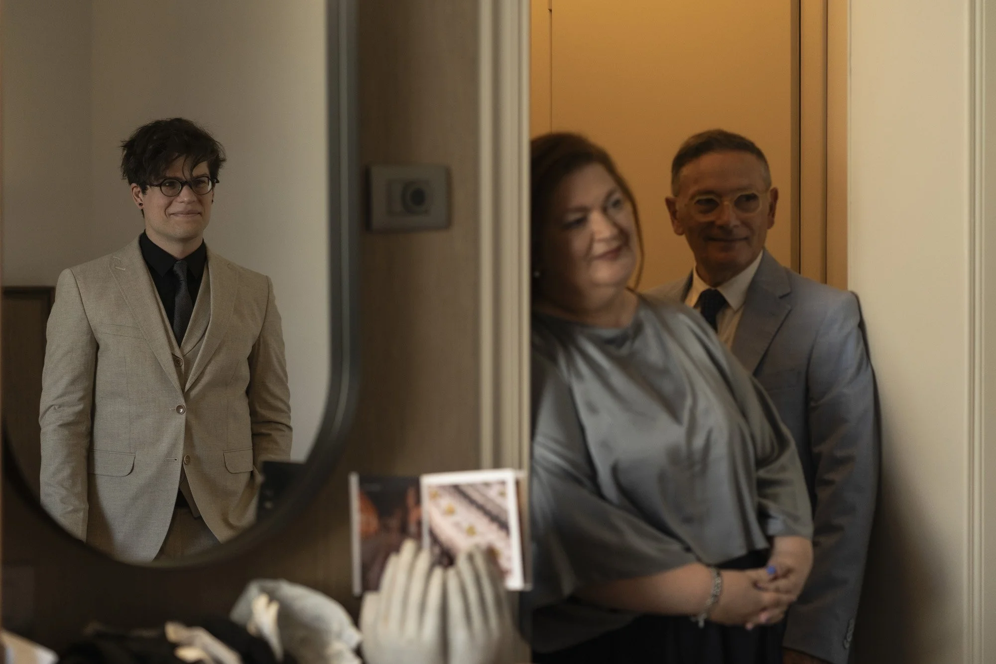 groom getting ready at Villa Favorita Marsala