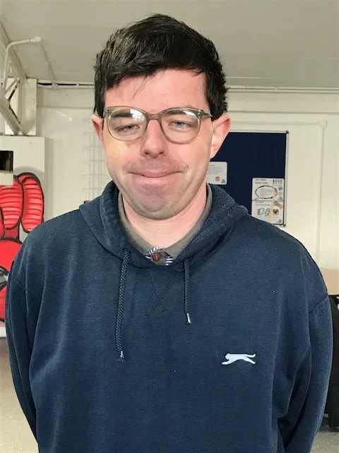 Thomas Daly. Thomas attends QQF on Thursdays for sports and occasional Fridays for football matches. He is a great footballer and pool player.