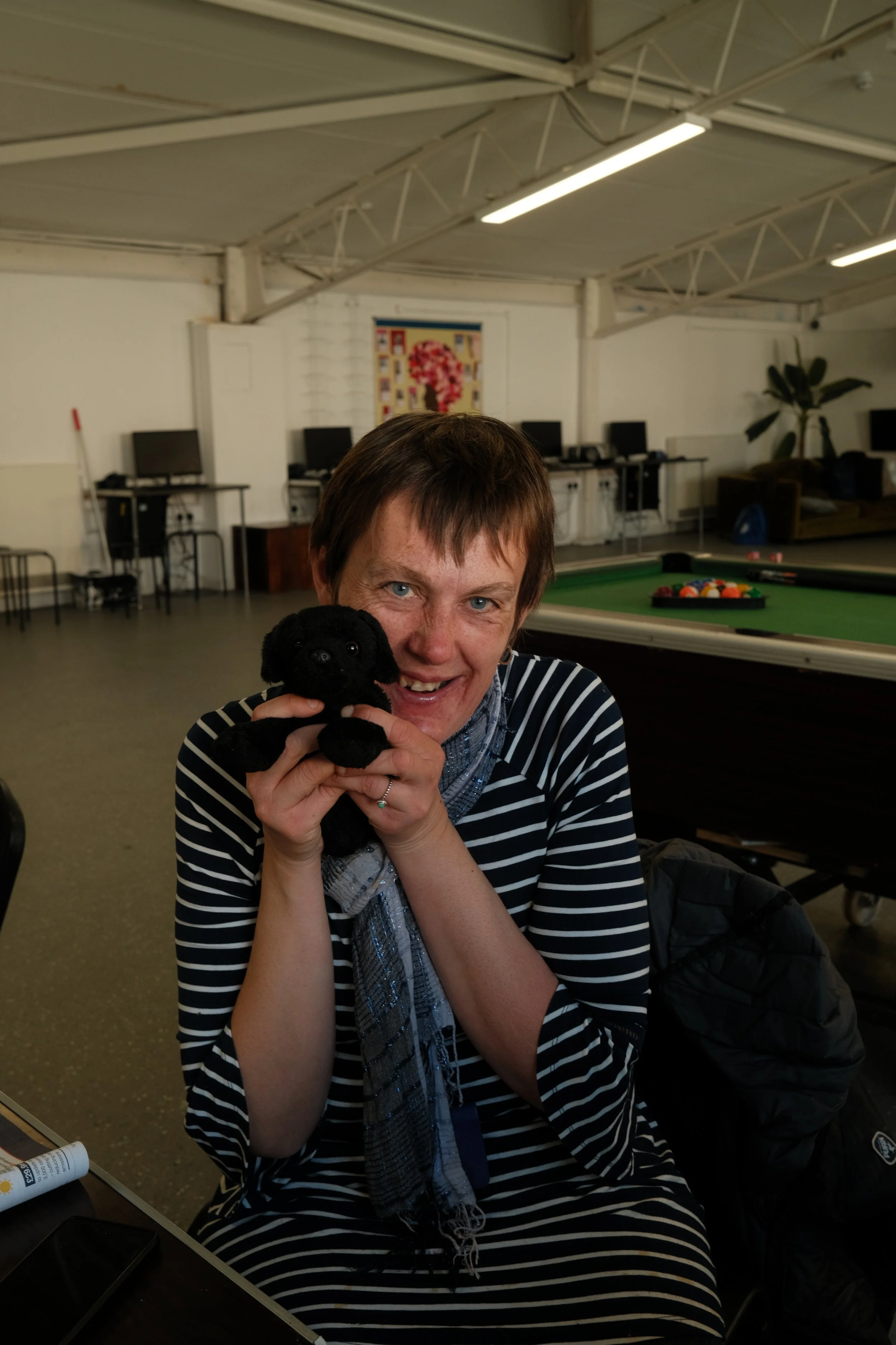 Agnus with Luna the dog