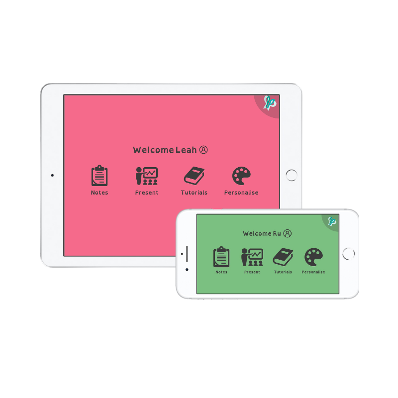 Present Pal Home Screen displayed on tablet and smartphone