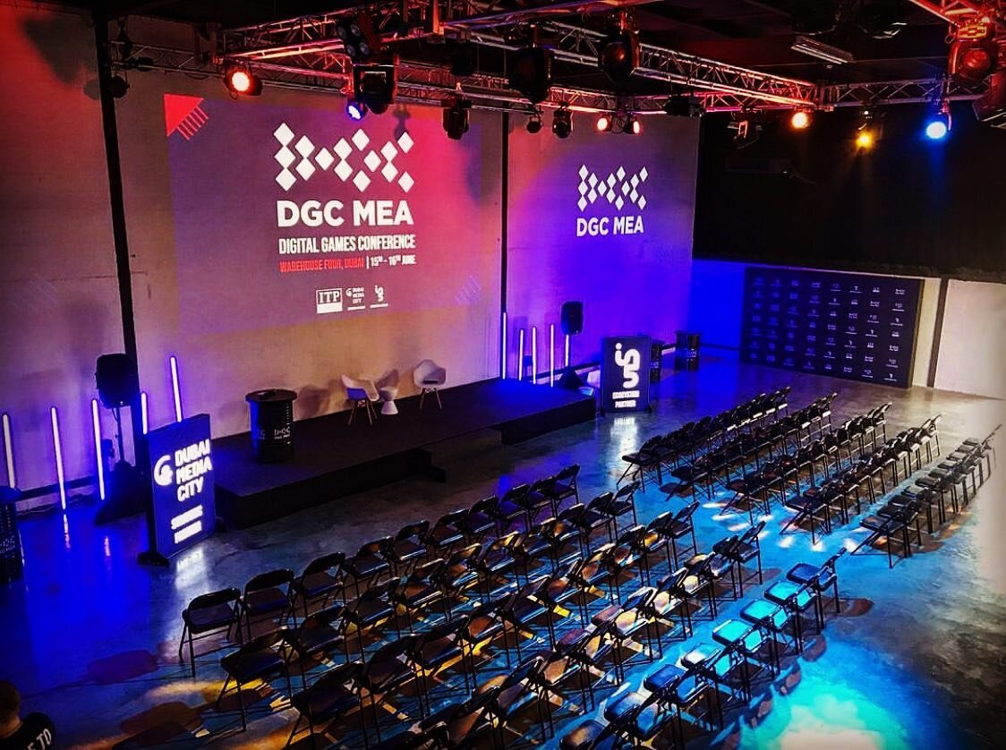 Great little set up for ITP Media&rsquo;s Digital Games Conference! Sound &amp; lighting all in-house! 🤙🏼

#warehousefour #digitalgames #conference #event #dubai #uae