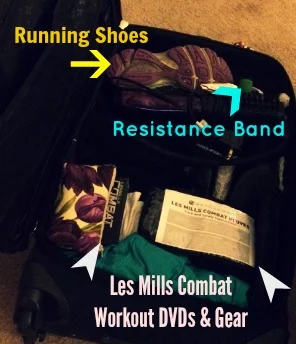Home for the Holidays meant packing not only my workout DVDs and running shoes, but a resistance band!
