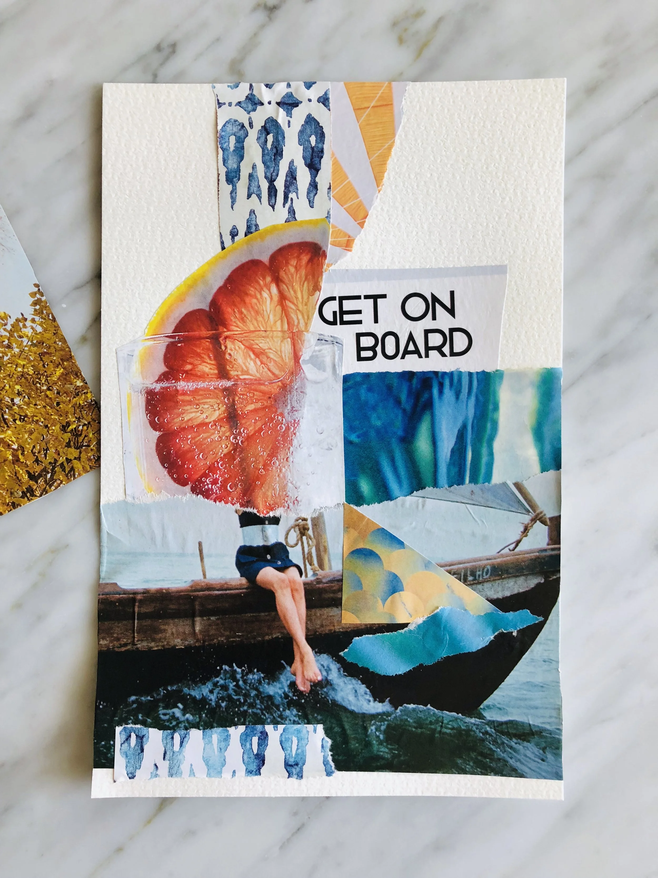 Get On Board - Nikki Rappaport Collage Art
