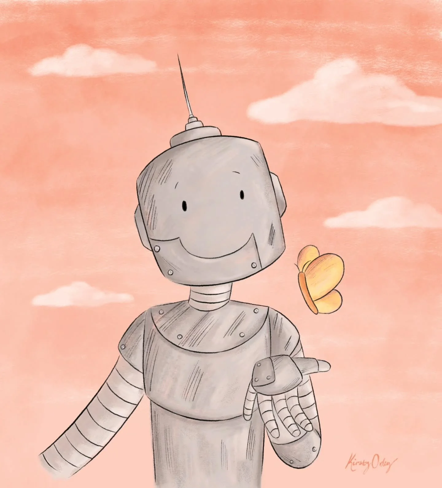 I am not a robot 🤖 
Do you prefer him with or without a background? Comment below! ❤️

#childrensbookillustration #kidlitart #digitalillustration @childrensillustrators