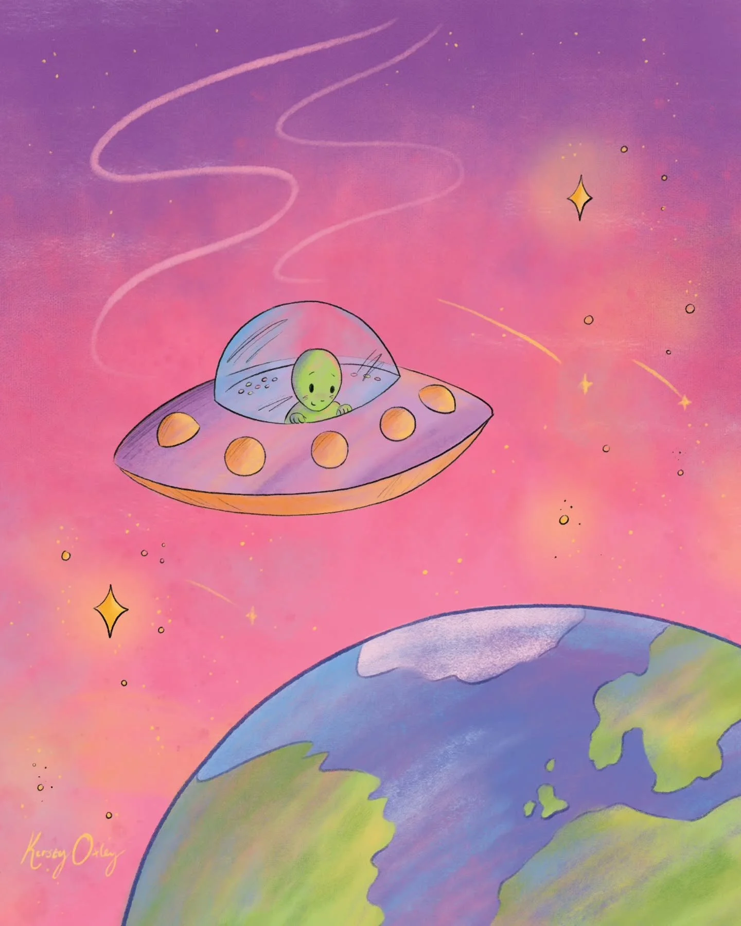 little alien looking down at the silly humans 👽

#illustrationdaily #illustratorsoninstagram #childrenillustration