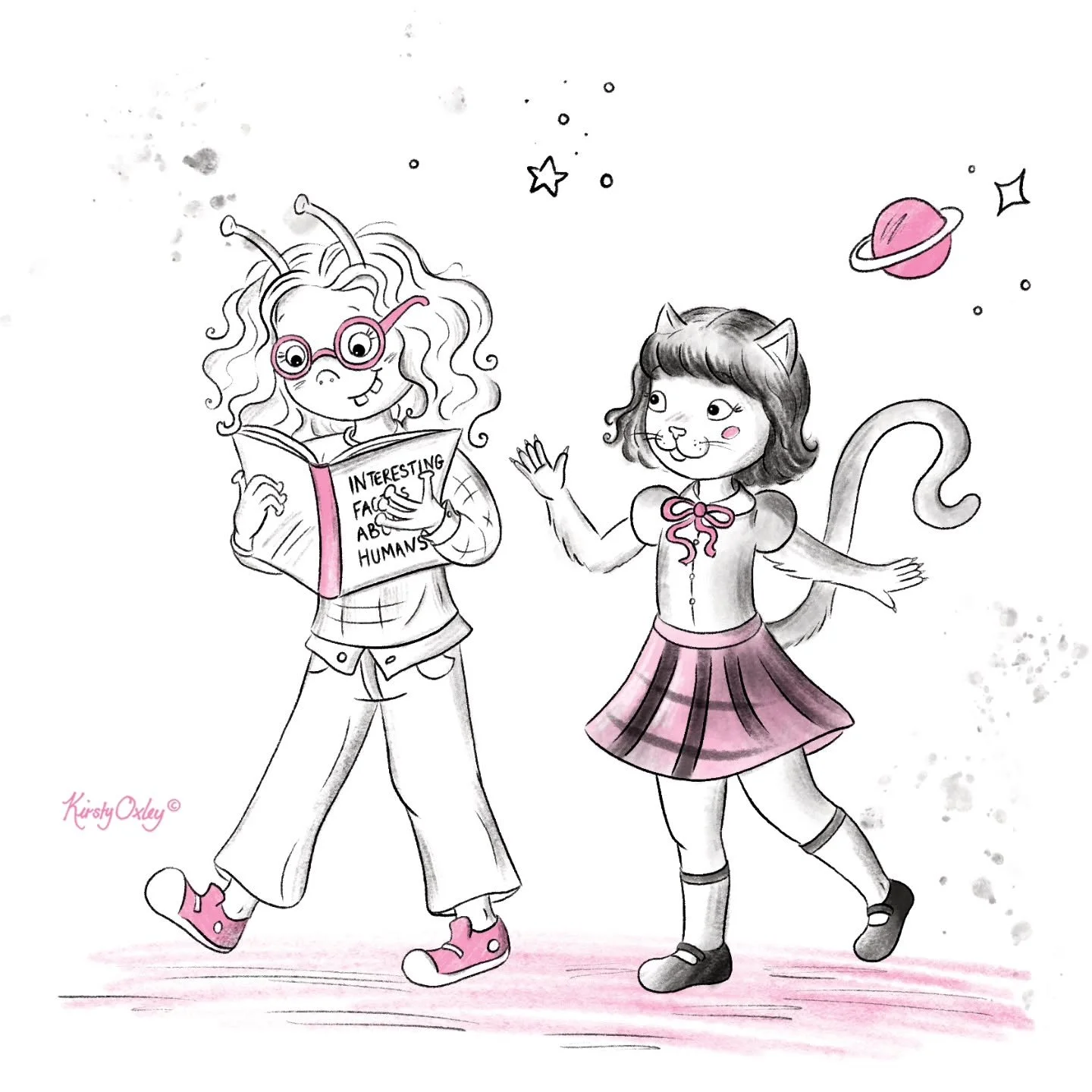 Alien friends! 👽🩷

#illustration #digitalillustration #childrensbookillustrator #illustratorsofig #cuteart @childrensillustrators