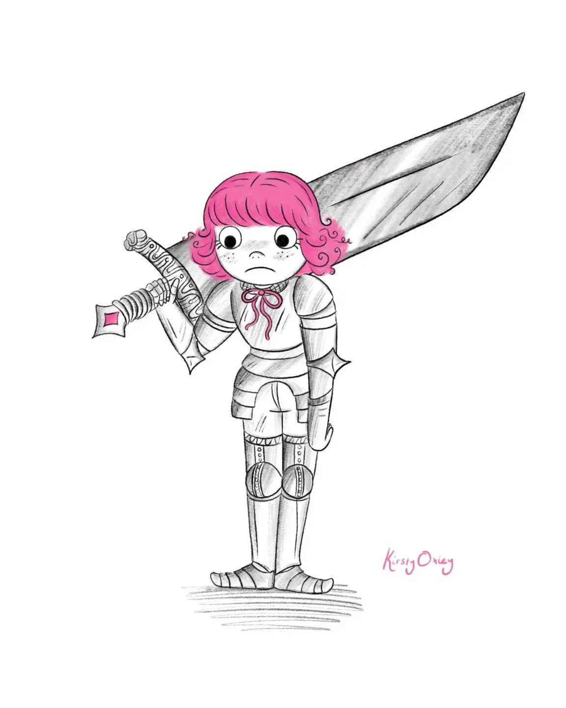 Big sword. 

#digitalillustration #cuteart #childrensbookillustrator #illustratorsoninstragram #swordart