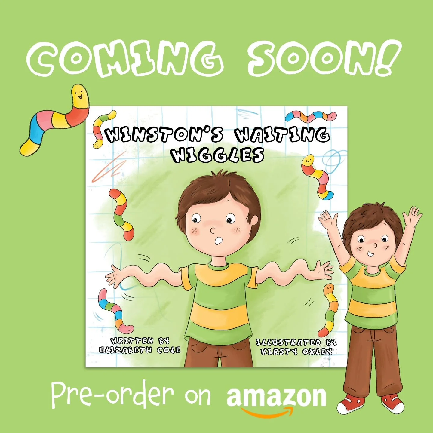 Exciting news!! 😍💚 I loved working on Winston's Waiting Wiggles and looking forward to it's release!

#childrensbook #childrensbookillustrator #childrensillustation #picturebookart #illustratorsoninstragram