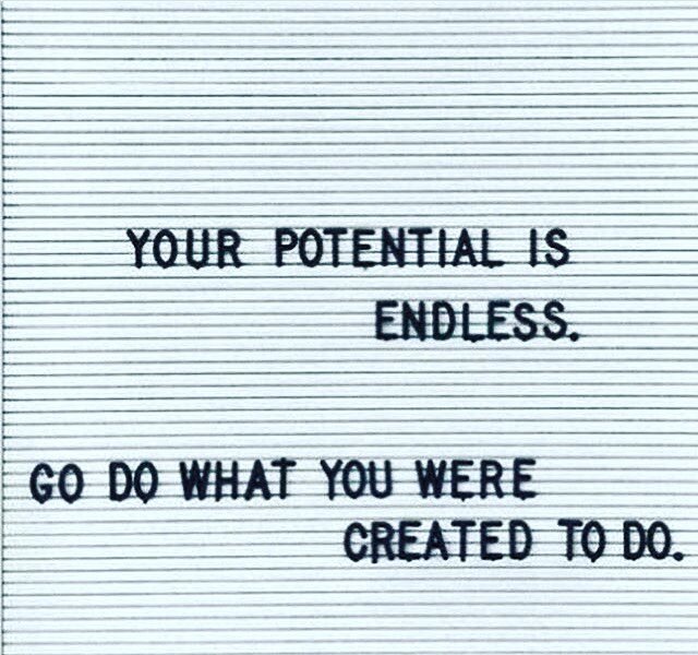 WORD. 👆⁣
⁣
Your potential is endless. ⁣
Go do what you were created to do. ⁣
⁣
Join me this week ✨⁣
⁣
🌿 WEDNESDAY AM⁣
Hatha flow @ Junk 'n' Disorderly⁣
9-30am to 10-30am ⁣
⁣
🌿 WEDNESDAYS PM⁣
Hatha Flow @ The Windmill⁣
7.30pm to 8.30pm⁣
⁣
I have be