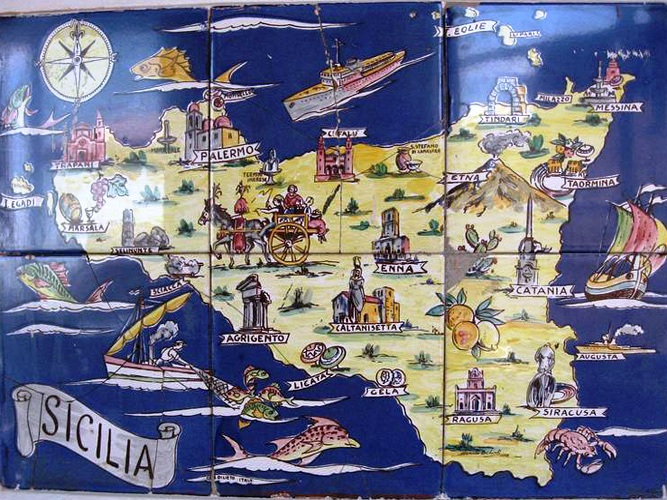 Sicily, the Eastern Cliffs - ceramic map Caltagirone.jpg