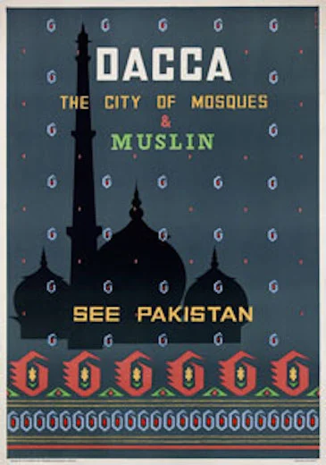 Source: 1960 Dacca The City of Mosques &amp; Muslin, Travel Posters Online