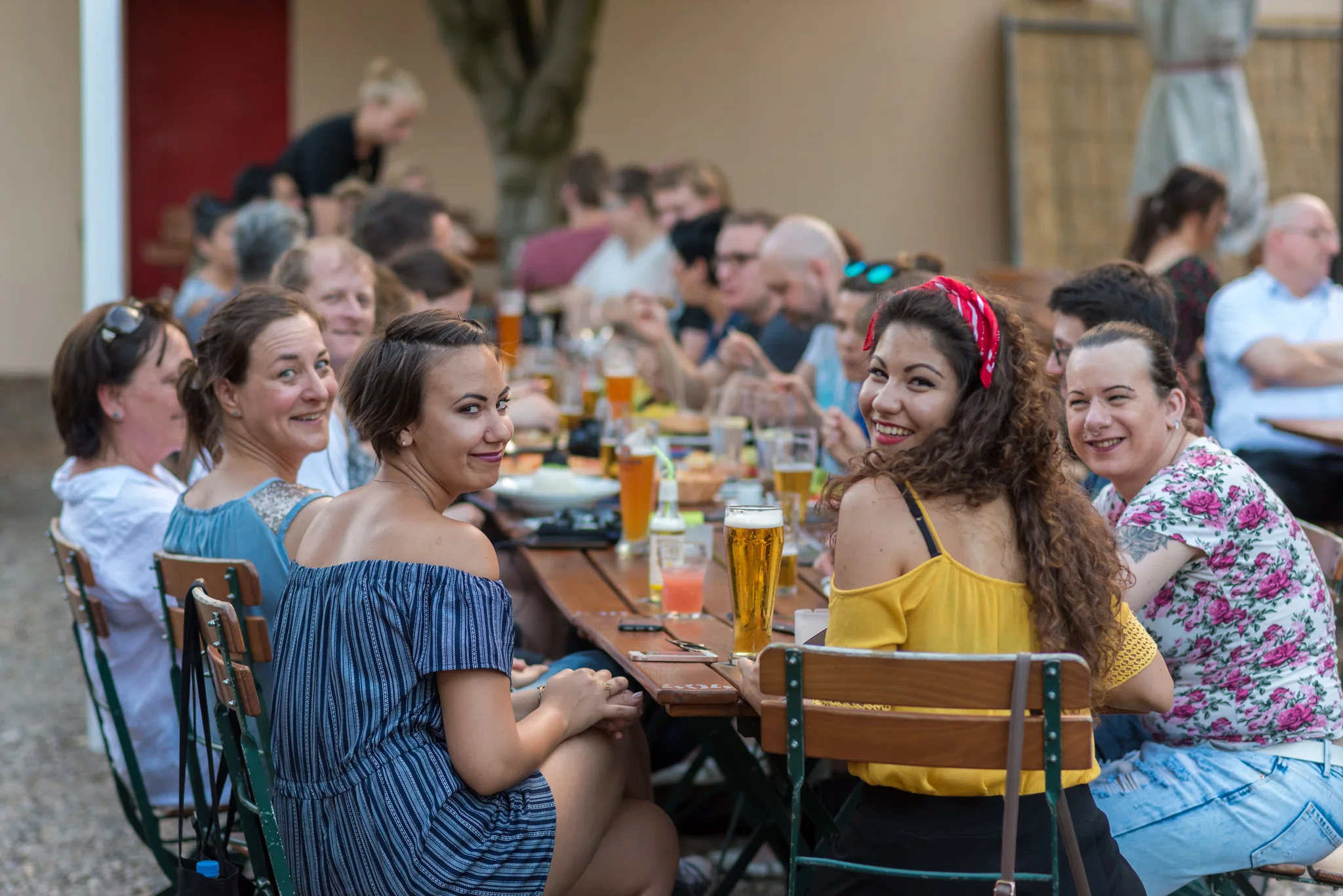 Outdoor im Biergarten