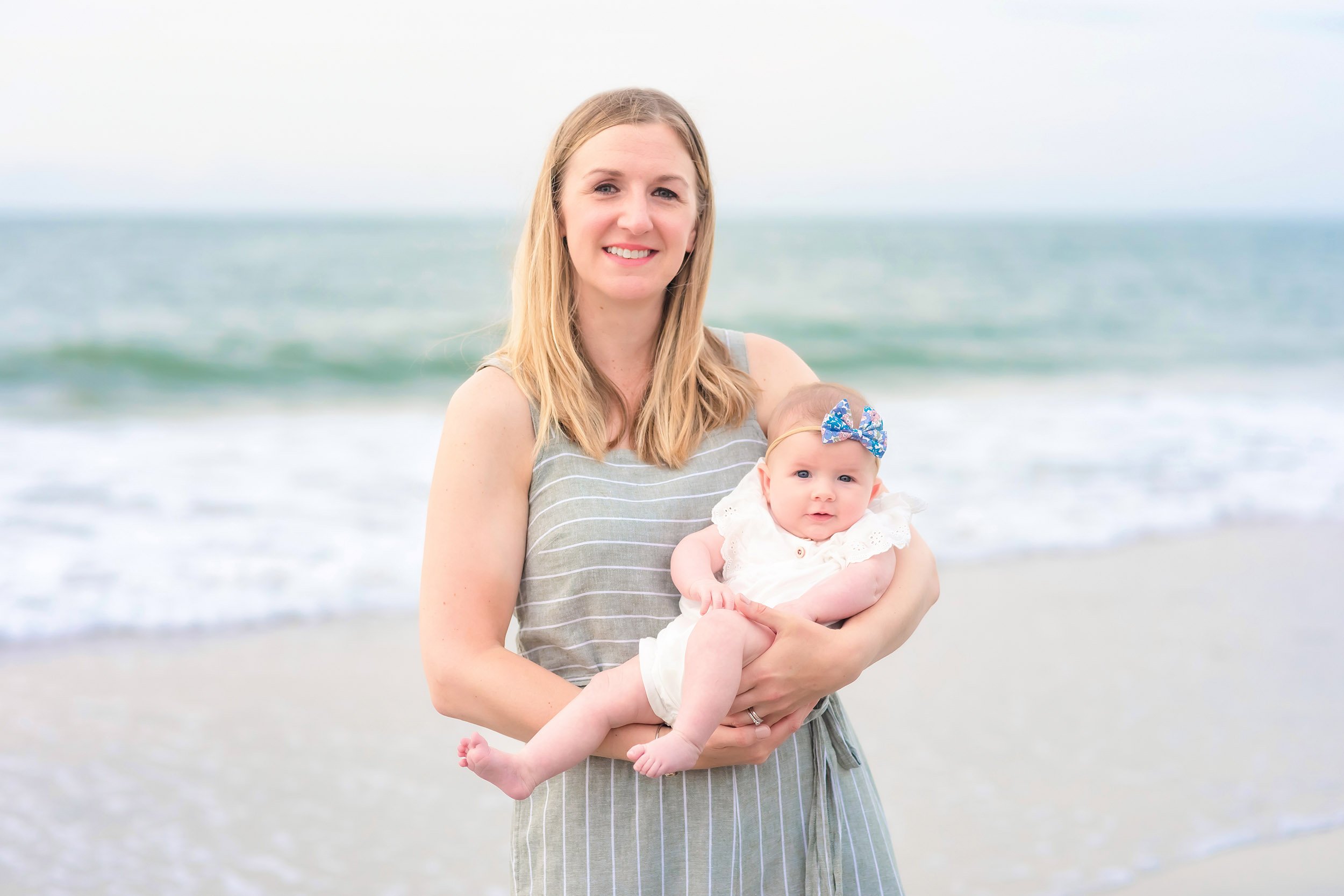 New mother holds baby