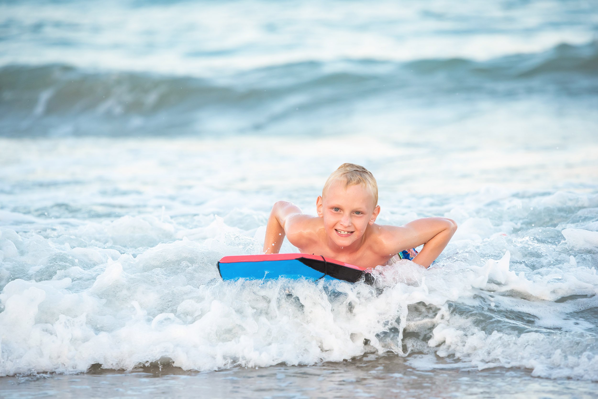 Bodyboarding in the Ocean