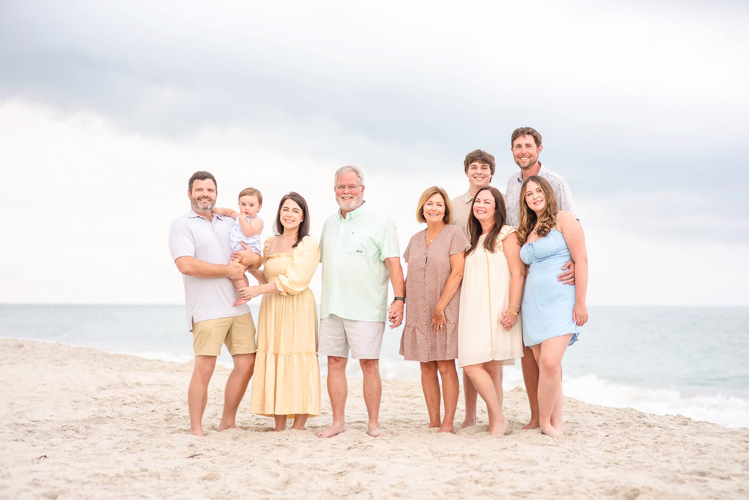 Beach Portrait of extended family