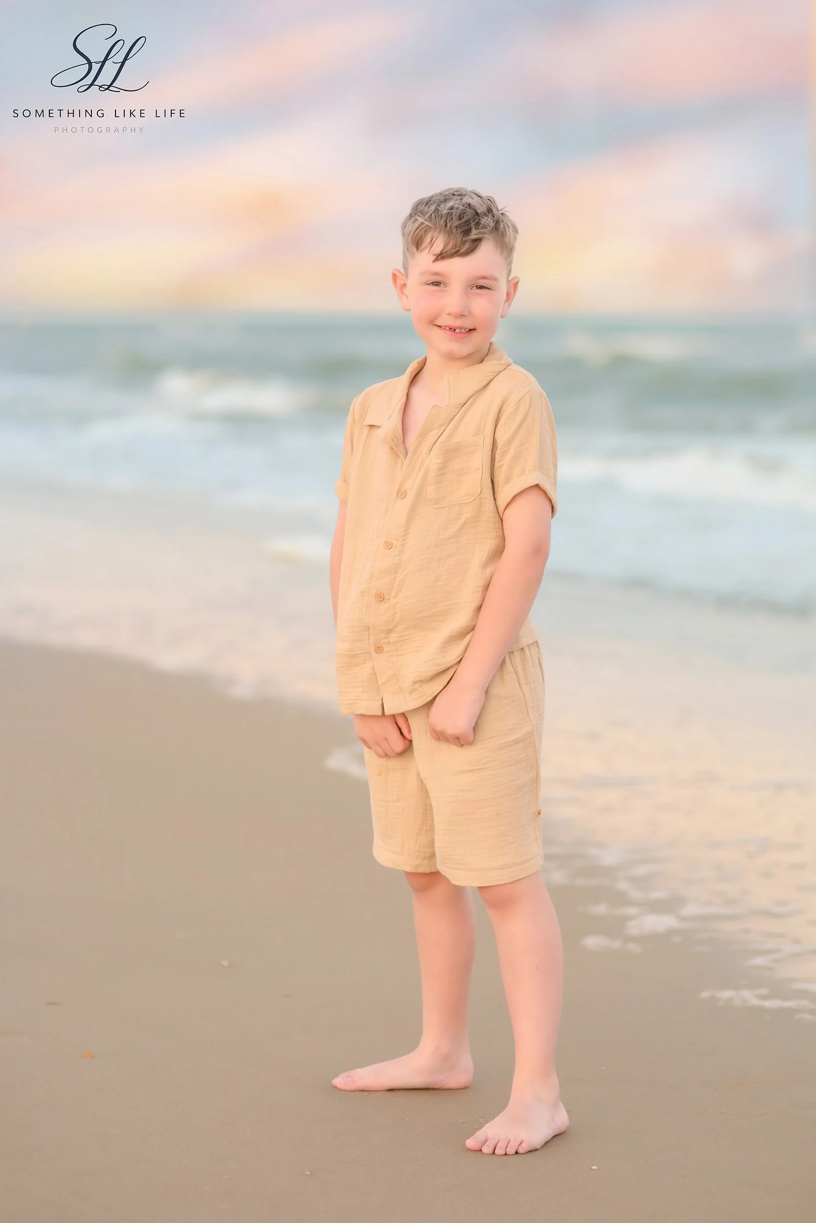 Myrtle Beach Child Portrait During Extended Family Beach Session