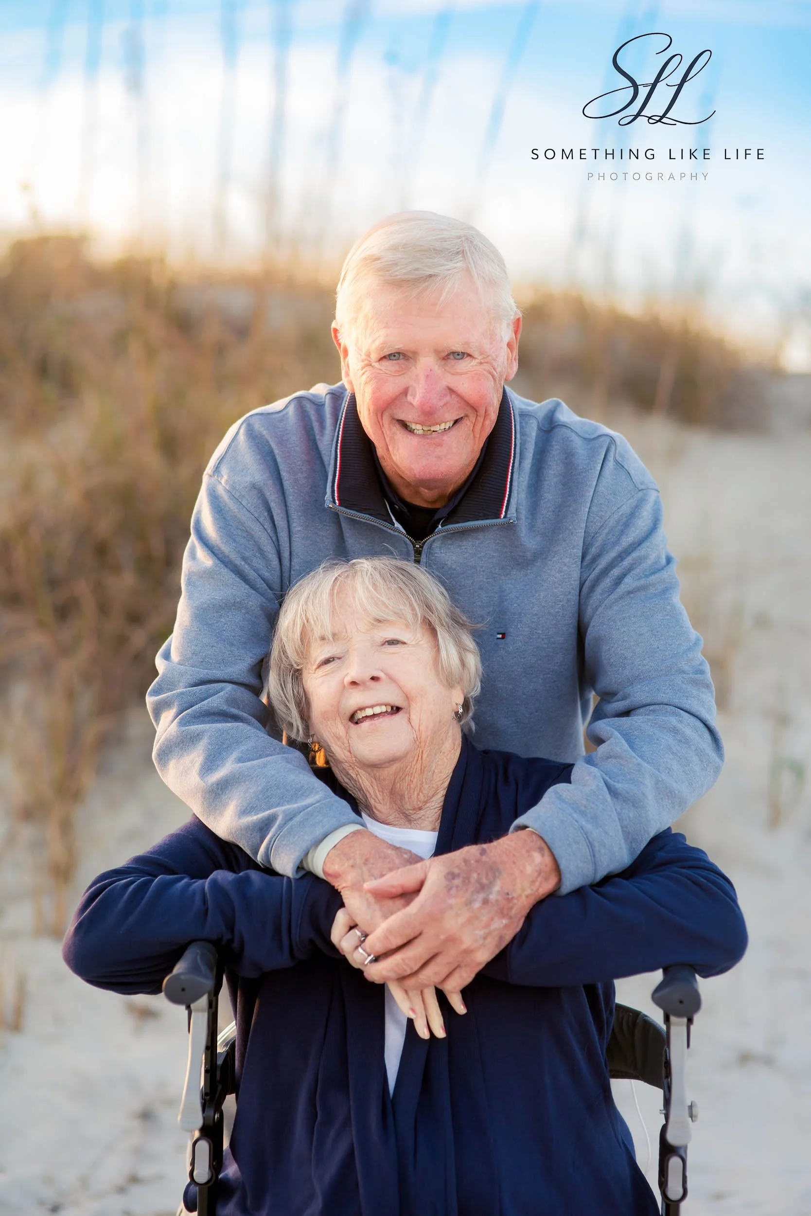 Grandparents Beach Portraits in Myrtle Beach | Sunset Family Photography