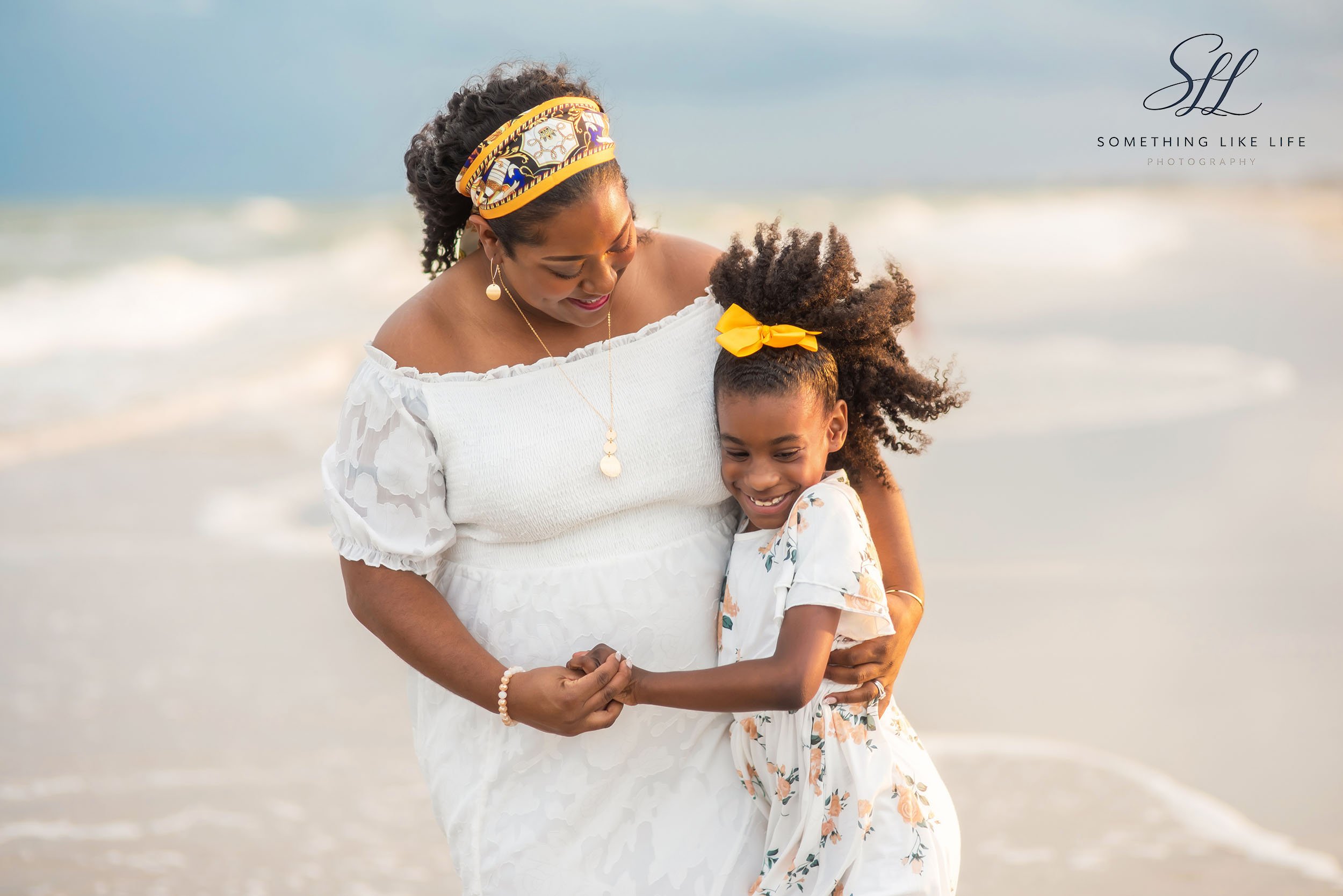 Mother and Daughter Beach Portraits in Murrells Inlet