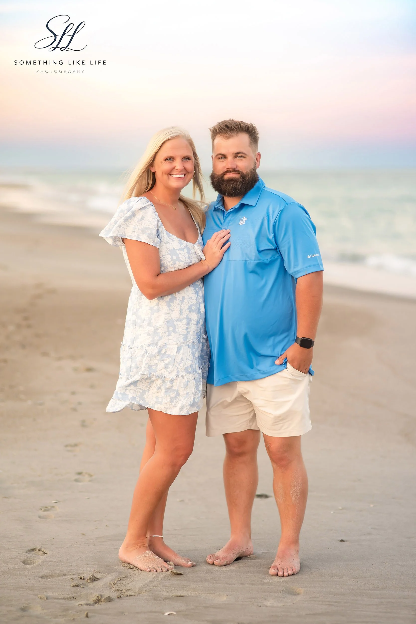 Sunset Couple Portraits in Pawleys Island, South Carolina